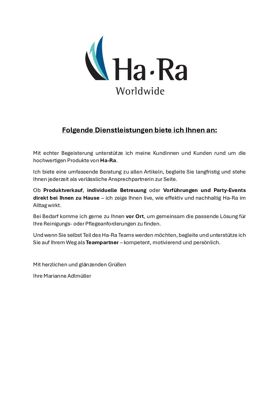 Dienstleistungen Ha-Ra – Seite 1